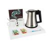 Wood White Signum Tray With Star Kettle